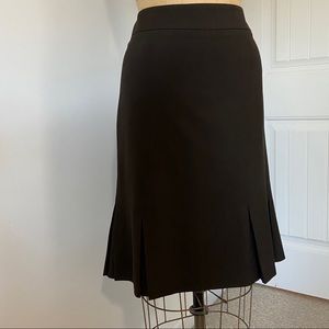 Brown Kick-Pleat Skirt by Talbots. Size 10.